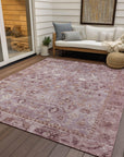 Laeel Pink Washable Indoor-Outdoor Rug