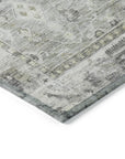 Laeel Gray Washable Indoor-Outdoor Rug