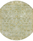 Laeel Green Washable Indoor-Outdoor Rug