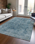 Addison Rugs Laeon Blue Washable Indoor-Outdoor Rug