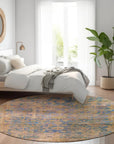 Addison Rugs Laeon Navy Washable Indoor-Outdoor Rug