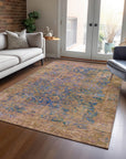 Addison Rugs Laeon Navy Washable Indoor-Outdoor Rug