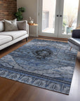 Addison Rugs Maeain Blue Washable Indoor-Outdoor Rug