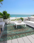 Addison Rugs Maeain Teal Washable Indoor-Outdoor Rug
