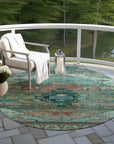 Addison Rugs Maeain Teal Washable Indoor-Outdoor Rug
