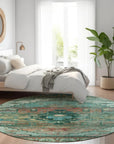Addison Rugs Maeain Teal Washable Indoor-Outdoor Rug