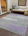Addison Rugs Maeanor Purple Washable Indoor-Outdoor Rug