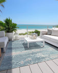 Addison Rugs Maeara Teal Washable Indoor-Outdoor Rug