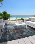 Addison Rugs Maeel Teal Washable Indoor-Outdoor Rug