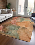 Addison Rugs Maeira Orange Washable Indoor-Outdoor Rug