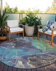Addison Rugs Maeon Blue Washable Indoor-Outdoor Rug