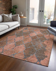 Addison Rugs Maeoril Orange Washable Indoor-Outdoor Rug
