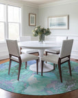 Addison Rugs Naelain Teal Washable Indoor-Outdoor Rug