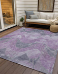 Addison Rugs Naelara Purple Washable Indoor-Outdoor Rug