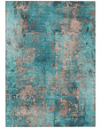 Addison Rugs Naelira Teal Washable Indoor-Outdoor Rug
