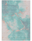 Addison Rugs Naelius Teal Washable Indoor-Outdoor Rug