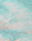 Addison Rugs Naelius Teal Washable Indoor-Outdoor Rug