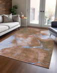 Addison Rugs Naelius Orange Washable Indoor-Outdoor Rug