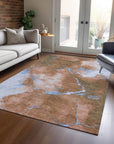 Addison Rugs Naelius Orange Washable Indoor-Outdoor Rug