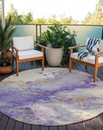 Addison Rugs Oelara Purple Washable Indoor-Outdoor Rug