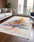 Addison Rugs Paelaris Ivory Washable Indoor-Outdoor Rug