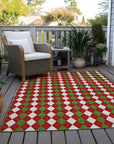 Paelira Red Washable Indoor-Outdoor Rug