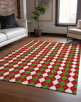 Paelira Red Washable Indoor-Outdoor Rug