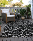 Addison Rugs Paelon Black Washable Indoor-Outdoor Rug