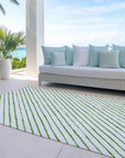 Addison Rugs Quaaris Green Washable Indoor-Outdoor Rug
