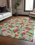 Addison Rugs Quaira Green Washable Indoor-Outdoor Rug