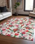Addison Rugs Quaius Ivory Washable Indoor-Outdoor Rug