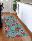 Addison Rugs Quaius Teal Washable Indoor-Outdoor Rug