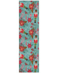 Addison Rugs Quaius Teal Washable Indoor-Outdoor Rug