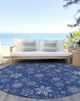 Addison Rugs Quaon Navy Washable Indoor-Outdoor Rug
