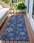 Addison Rugs Quaon Navy Washable Indoor-Outdoor Rug