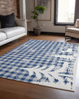 Addison Rugs Quaora Blue Washable Indoor-Outdoor Rug