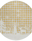 Addison Rugs Quaora Gold Washable Indoor-Outdoor Rug