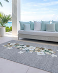 Raeain Gray Washable Indoor-Outdoor Rug