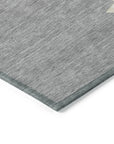 Raeain Gray Washable Indoor-Outdoor Rug