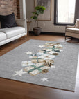 Raeain Gray Washable Indoor-Outdoor Rug