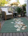 Raeain Blue Washable Indoor-Outdoor Rug