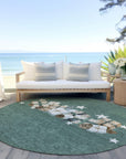 Raeain Blue Washable Indoor-Outdoor Rug