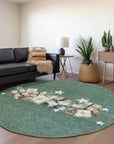 Raeain Blue Washable Indoor-Outdoor Rug