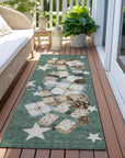 Raeain Blue Washable Indoor-Outdoor Rug