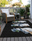 Addison Rugs Raeanor Black Washable Indoor-Outdoor Rug