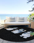 Addison Rugs Raeanor Black Washable Indoor-Outdoor Rug