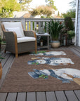 Raeanor Brown Washable Indoor-Outdoor Rug