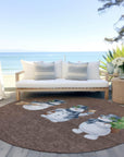 Raeanor Brown Washable Indoor-Outdoor Rug