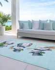 Addison Rugs Raeanor Blue Washable Indoor-Outdoor Rug