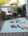 Addison Rugs Raeanor Blue Washable Indoor-Outdoor Rug